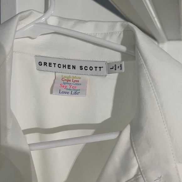 Gretchen Scott ivory belted safari dress. size XL. Excellent condition. - Picture 3 of 5